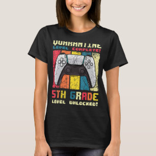 Camiseta Nível de Quarentena Concluído Jogador de Nível 5 d