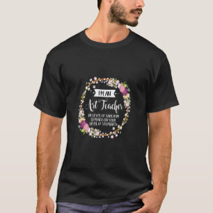 Camiseta Nível de Sarcasmo do Professor de Arte Floral Para