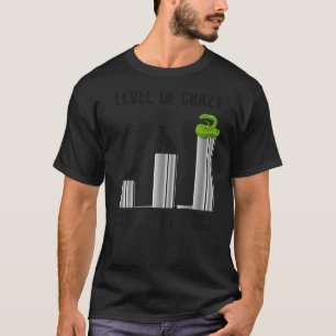 Camiseta Nível de Serpente Cobra de Pessoas Loucas por Gato