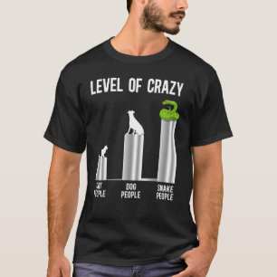 Camiseta Nível de Serpente Cobra de Pessoas Loucas por Gato