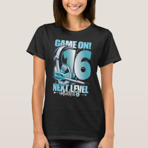 Camiseta Nível desbloqueado 16º Aniversário 16 Anos Garota