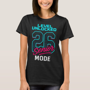 Camiseta Nível Desbloqueado 2026 Modo Senior Jogador Senior