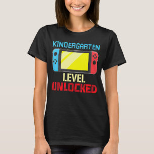 Camiseta Nível Do Jardim De Infância Desbloqueado De Volta 