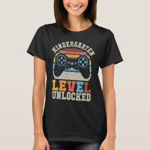 Camiseta Nível Do Jardim De Infância Desbloqueado Gamer 1ru