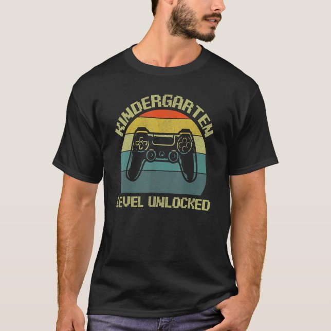 Camiseta Nível Do Jardim De Infância Desbloqueado Roupa De  (Frente)