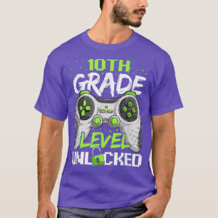 Camiseta Nível do jogo de vídeo desbloqueado 10º ano de vol