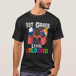 Camiseta Nível do jogo de vídeo desbloqueado 1 rua estudant