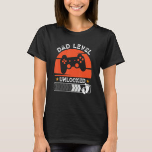 Camiseta Nível Do pai Desbloqueado 2023 Gamer Em Breve
