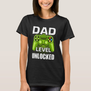 Camiseta Nível Do pai Desbloqueado 2023 Gamer Em Breve