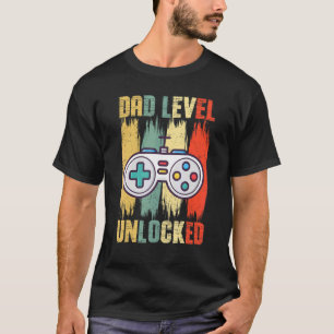 Camiseta Nível Do pai Desbloqueado Em Breve Para Ser Pai Gr