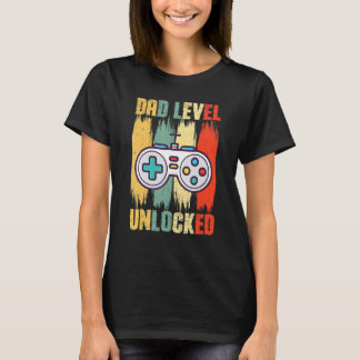 Camiseta Nível Do pai Desbloqueado Em Breve Para Ser Pai Gr