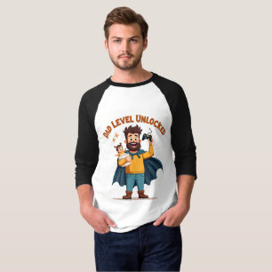 Camiseta Nível do Pai 🎮 desbloqueado - Pai engraçado do jo