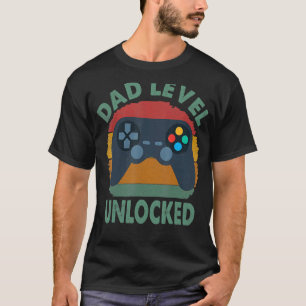 Camiseta Nível do pai Desbloqueado Primeira Vez Novo papai