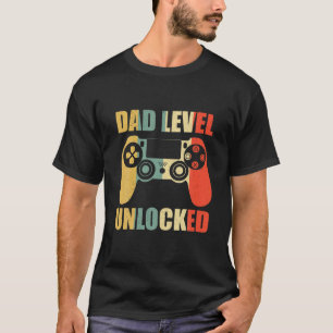 Camiseta Nível do Pai retro destravado Novo Pai Jogos Por L