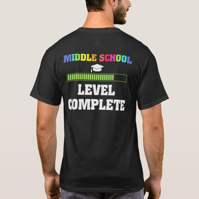 Camiseta Nível Escolar Médio Concluído Com Bar De Carga (Verso)