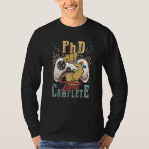 Camiseta Nível Phd Completar Do Formando Phd Ph D Graduação