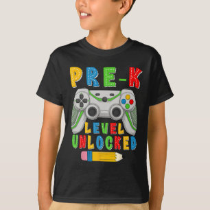 Camiseta Nível Pré-K Desbloqueado Ck Para a Escola Meninos