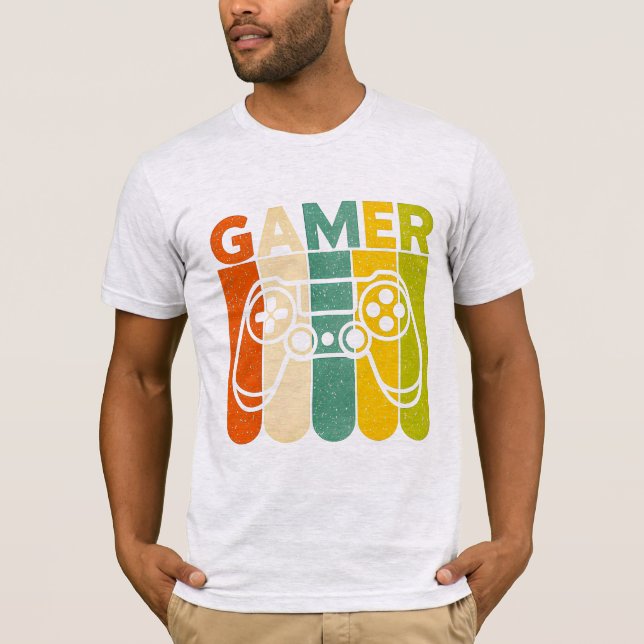 Camiseta Nível Superior do Jogador - Reproduzir Duro, Nível (Frente)