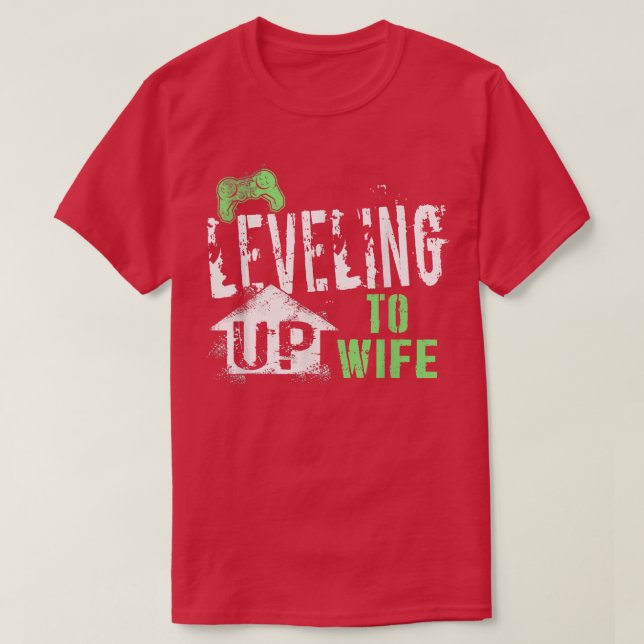 Camiseta Nivelando Até A Esposa 2022 Jogo De Vídeo Engraçad (Frente do Design)