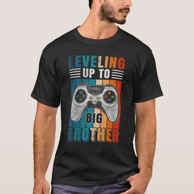Camiseta Nivelando até jogos de Videos games Big Brother (Frente)