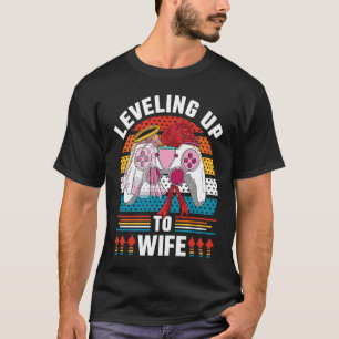 Camiseta Nivelando Para Casamento De Jogos De Noite De Joga