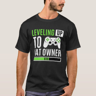 Camiseta Nivelando Para O Proprietário Do Gaming Kitten