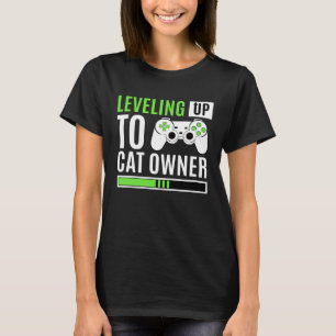Camiseta Nivelando Para O Proprietário Do Gaming Kitten
