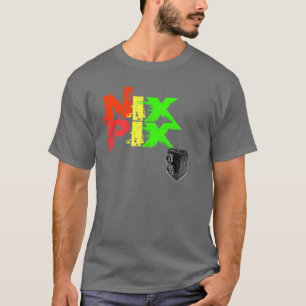 Camiseta NIX PIX de SMOOSHED com câmera do vintage