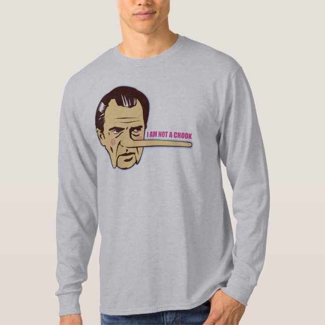 Camiseta Nixon, eu não sou um trapaceiro (Frente)
