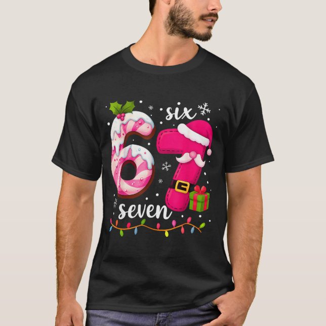 Camiseta Nk Christmas 67 Meme Six Seven Girl Women Slang 6  (Frente)