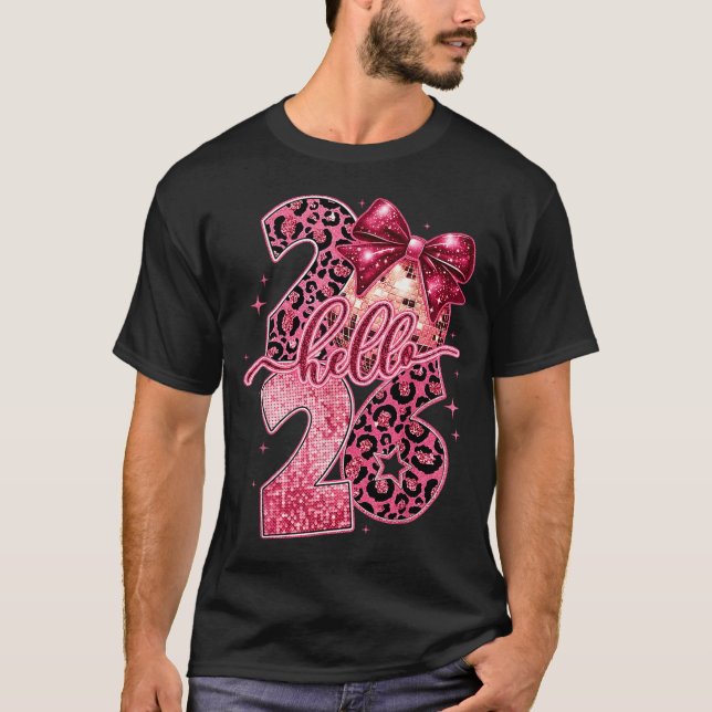 Camiseta Nk Leopard Hello 2026 Happy New Year Party Nye  (Frente)