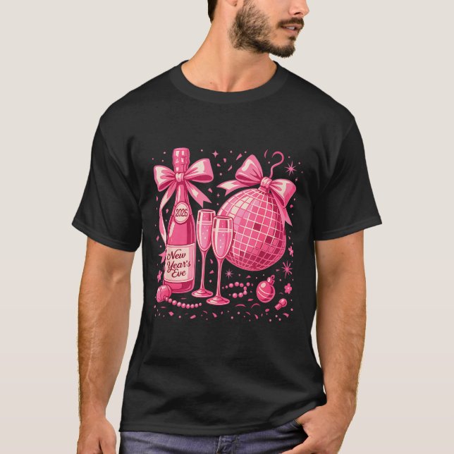 Camiseta Nk New Year's Eve 2026 Disco Champagne Party  (Frente)