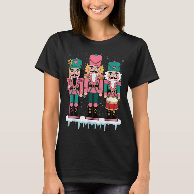 Camiseta Nk Nutcracker Squad Xmas Nk Christmas Pajamas Wome (Frente)