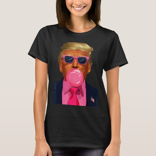 Camiseta Nk Sungles Trump Bubble Gum 2024 Vote President Fu (Frente)