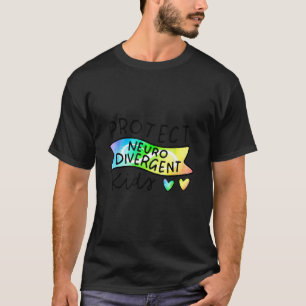 Camiseta Nn Proteger Crianças Neurodivergentes Arco-Íris Au