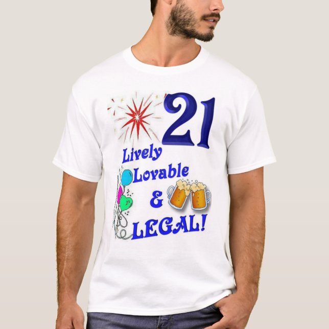Camiseta No. 4 do aniversário de 21 anos (Frente)