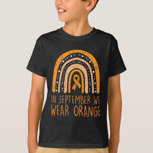 Camiseta No Arco-Íris em setembro Vestimos os anões laranja
