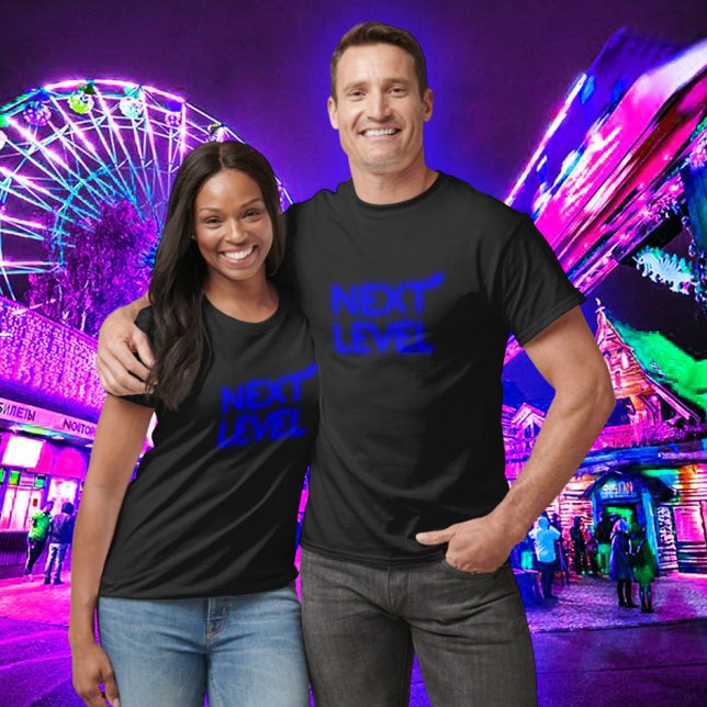 Camiseta Nó Azul Neto Preto do Próximo Nível (Criador carregado)