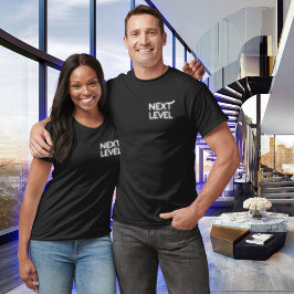 Camiseta Nó branco pequeno preto branco de próximo nível