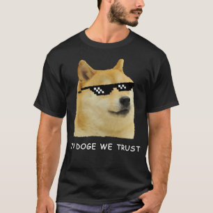 Camiseta No Cão Confiamos - Engraçado Dogecoin Shiba Inu