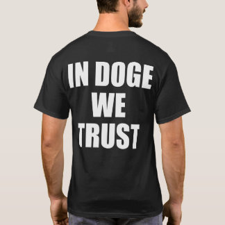 Camiseta "NO CÃO NÓS CONFIAMOS" T-Shirt de dupla face