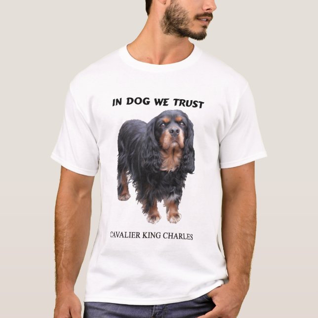 Camiseta No cão nós preto de Trush e Cavalier de Tan (Frente)