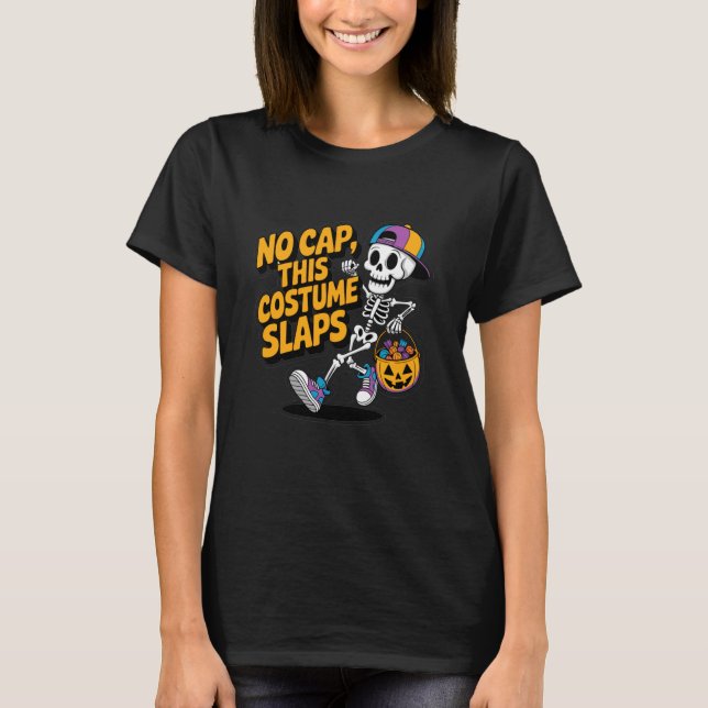 Camiseta No Cap, This Costume slaps, Funny gen Z Alpha Hall (Frente)