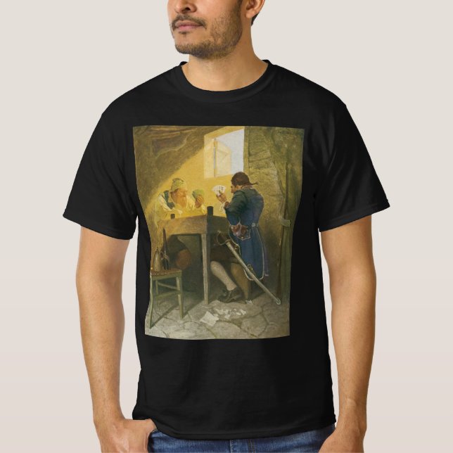 Camiseta No Cartão em Cluny’s Cage por NC Wyeth (Frente)