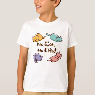 Camiseta No Cat No Life! / Cute Loose Cat Illustration with