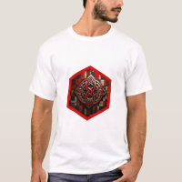 Nó Celta Vermelho e Prata Em Uma Moldura Vermelha