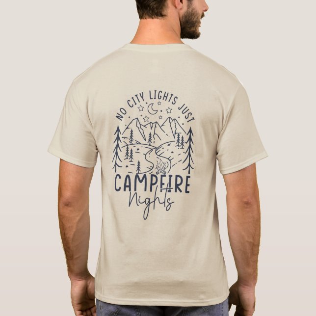 Camiseta No City Lights Family Camping  (Verso)