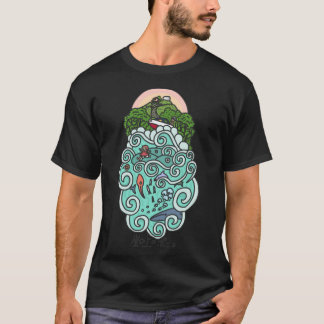 Camiseta No Cliff Ao Lado Do Mar