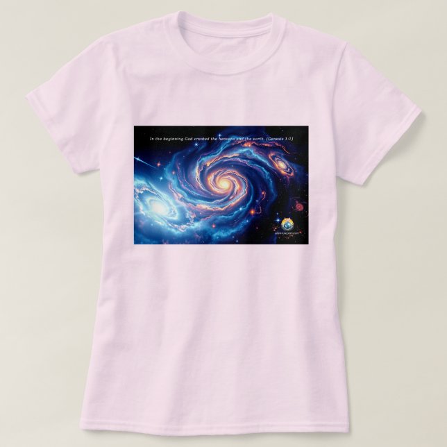 Camiseta No começo, Deus e Criação Verso (Frente do Design)