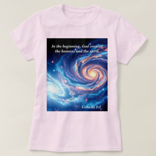 Camiseta No começo, Deus e Criação Verso